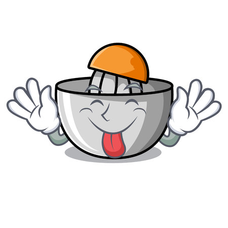 Tongue out juicer mascot cartoon style vector illustrationのイラスト素材