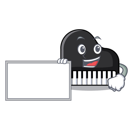 With board piano character cartoon style vector illustrationのイラスト素材