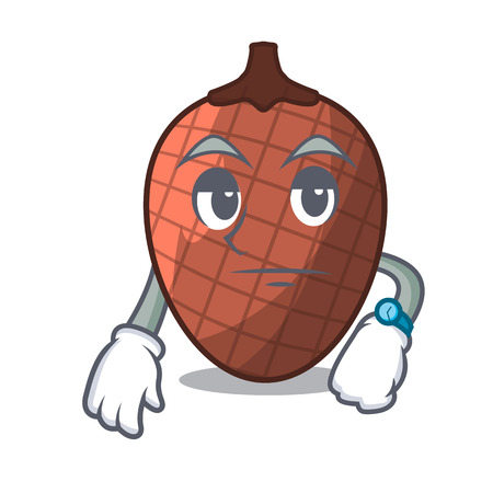 Waiting fruits mauritia flexuosa isolateed on cartoon vector illustrationのイラスト素材