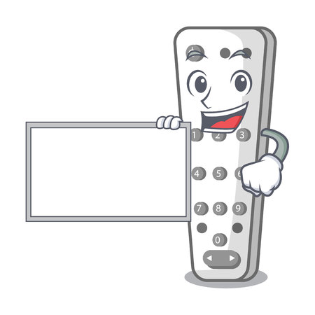 With board character remote control for media center vector illustrationのイラスト素材
