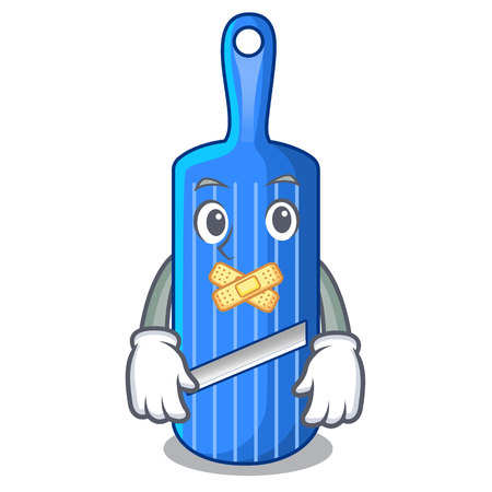 Silent person cutting fruit on mandoline slicer cartoonのイラスト素材