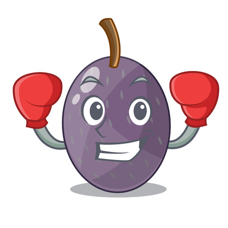 Boxing velvet tamarind fruit on plate cartoon vector illustrationのイラスト素材