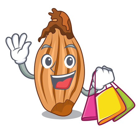 Shopping character fresh shallots at farmer market vector illustrationのイラスト素材
