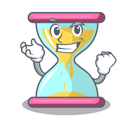 Successful cartoon hourglass in the dawn time vector illustrationのイラスト素材
