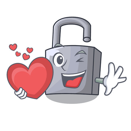 With trumpet unlocking padlock on the cartoon gateのイラスト素材
