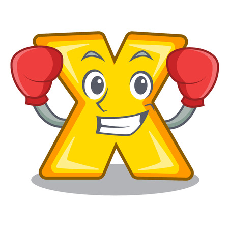Boxing character cartoon multiply signのイラスト素材
