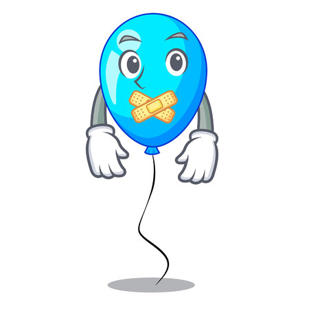 Silent blue balloon bunch design on cartoonのイラスト素材