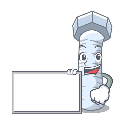 With board bolts cartoon on bike that isolated vector illustrationのイラスト素材