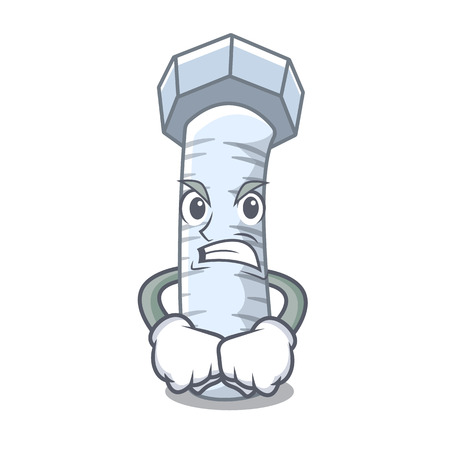 Angry bolts cartoon on bike that isolated vectorのイラスト素材