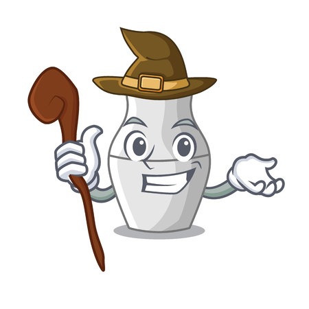 Witch cartoon nesting dolls which not painted vector illustrationのイラスト素材