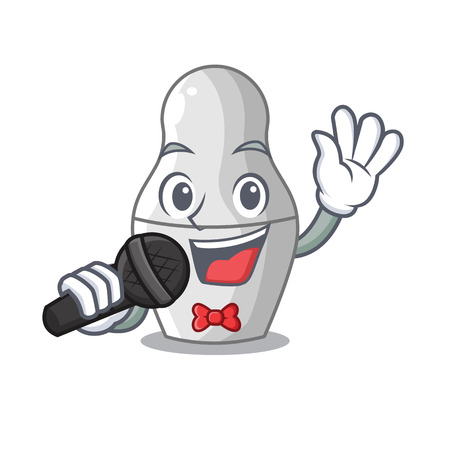 Singing cartoon nesting dolls which not painted vector illustrationのイラスト素材