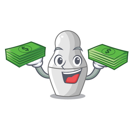 With money cartoon nesting dolls which not painted vector illustrationのイラスト素材