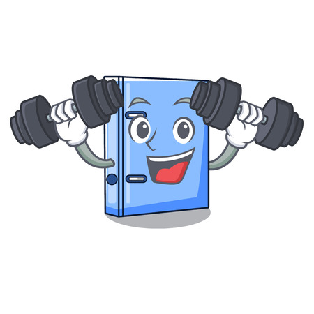 Fitness office binder with on metal cartoon vector illustrationのイラスト素材