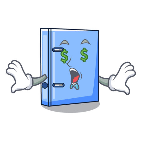 Money eye office binder file Isolated on cartoon vector illustrationのイラスト素材