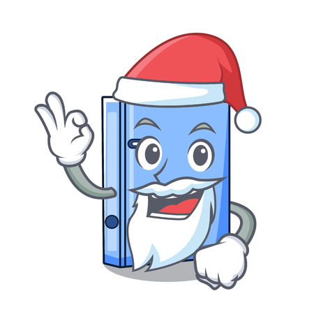 Santa office binder file Isolated on cartoon vector illustrationのイラスト素材