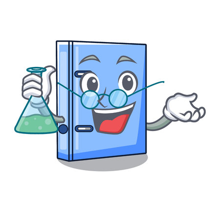 Professor office binder with file character funny vector illustrationのイラスト素材