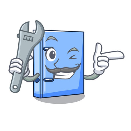 Mechanic office binder file Isolated on cartoon vector illustrationのイラスト素材