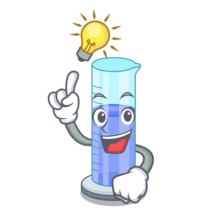 Have an idea graduated cylinder on for cartoon trial vector illustrationのイラスト素材