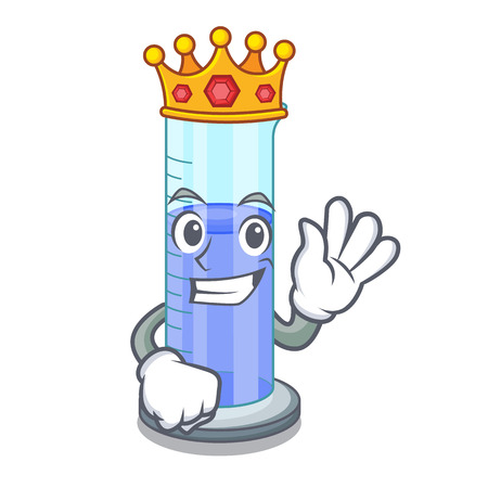 King graduated cylinder on for cartoon trial vector illustrationのイラスト素材