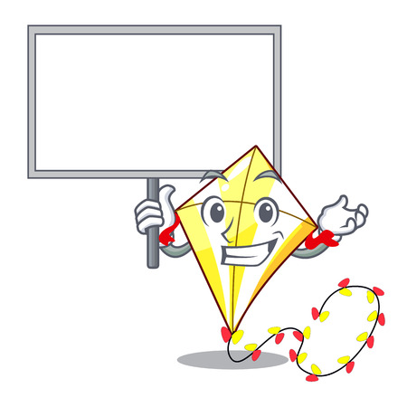 Bring board Kite cartoon fly away in sky vector illustrationのイラスト素材