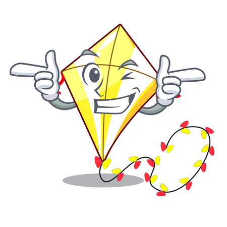 Wink kite small the cartoon on table vector illustrationのイラスト素材