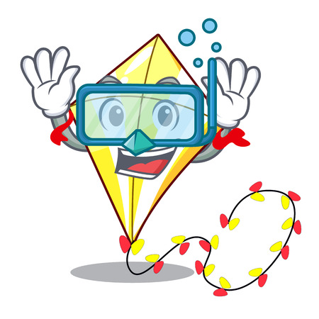 Diving kite small the cartoon on table vector illustrationのイラスト素材