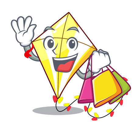 Shopping kite small the cartoon on table vector illustrationのイラスト素材