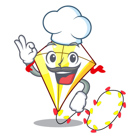 Chef kite small the cartoon on table vector illustrationのイラスト素材