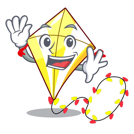 Waving kite small the cartoon on table vector illustrationのイラスト素材