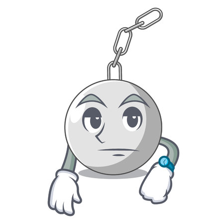 Waiting wrecking ball attached character on hitting vector illustrationのイラスト素材