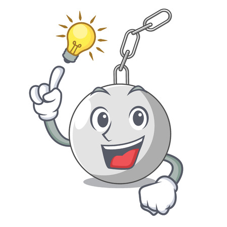 Have an idea wrecking ball attached character on hitting vector illustrationのイラスト素材