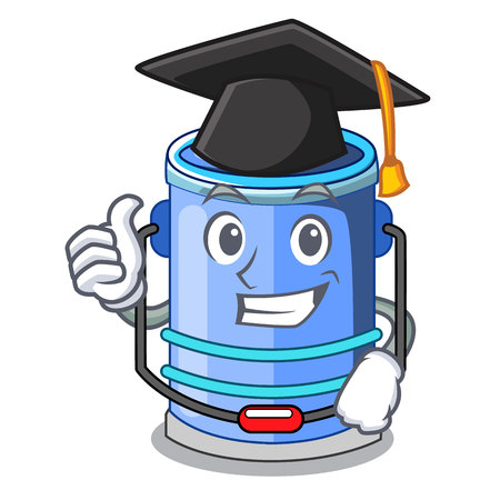 Graduation cylinder bucket Isometric of for mascot vector illustrationのイラスト素材