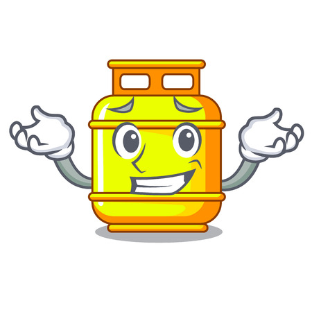 Grinning gas tank operating the character cooking vector illustrationのイラスト素材