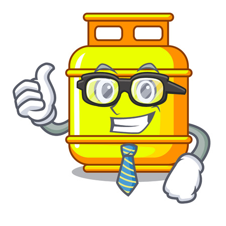 Businessman gas tank operating the character cooking vector illustrationのイラスト素材