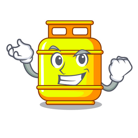 Successful gas tank operating the character cooking vector illustrationのイラスト素材