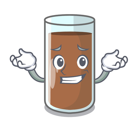 Grinning chocolate milk the containing nutrition character vector illustartionのイラスト素材