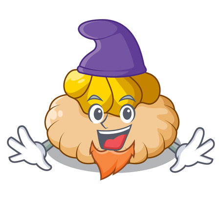 Elf vanilla ice cream biscuit on cartoon vector illustrationのイラスト素材