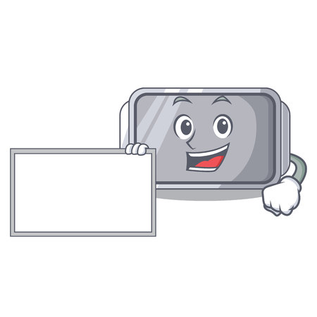 With board baking pan quality on isolated mascot vector illustrationのイラスト素材