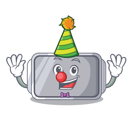 Clown Narrow baking tray with layer cartoon vector illustrationのイラスト素材