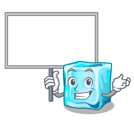 Bring board Ice cubes shape on the cartoon vector illustrationのイラスト素材