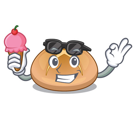 the hot cross buns character homemade vector illustrationのイラスト素材