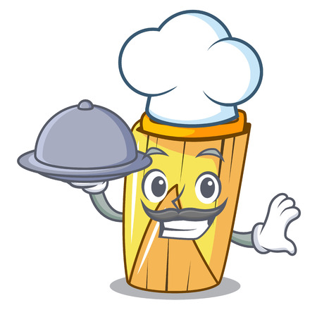 Chef with food traditional mexican food dishes tamales character vector illustrationのイラスト素材