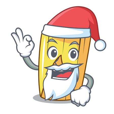 Santa tamale with corn leaf in cartoon vector illustrationのイラスト素材