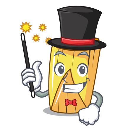 Magician tamale with corn leaf in cartoon vector illustrationのイラスト素材