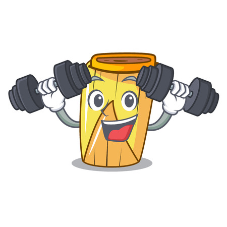 Fitness homemade wrapped tamales Isolated on mascot vector illustrationのイラスト素材