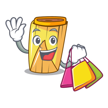 Shopping corn tamales shape on the cartoon vector illustrationのイラスト素材