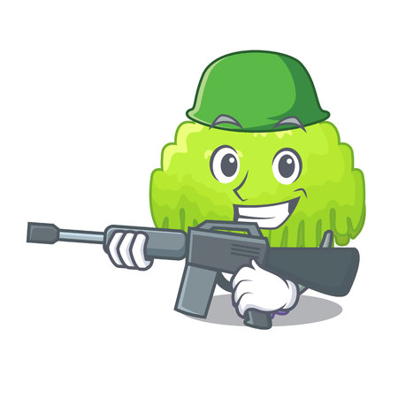 Army isolated weeping willow on the mascot vector illustrationのイラスト素材