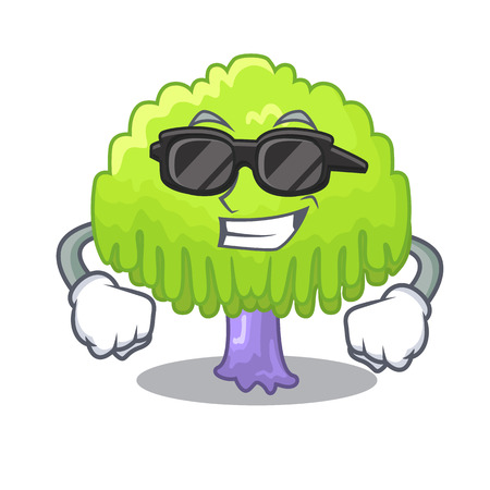 Super cool drawing of willow tree shape cartoon vector illustrationのイラスト素材