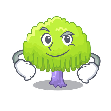 Smirking drawing of willow tree shape cartoon vector illustrationのイラスト素材