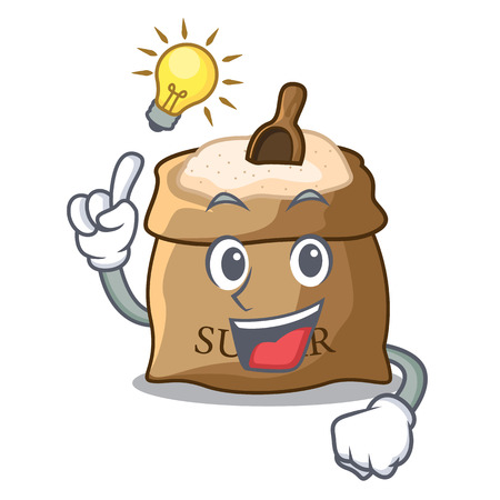 Have an idea sugar in bowl isolated on cartoon vector illustrationのイラスト素材